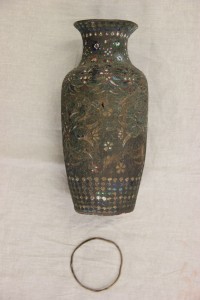 Metal vase- before